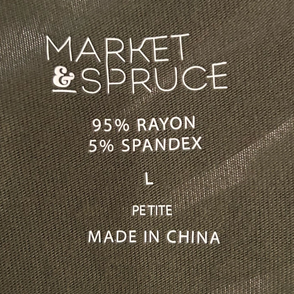 NWT Market & Spruce Sierra Knit Cropped Jumpsuit in Olive - L Petite - Picture 9 of 13